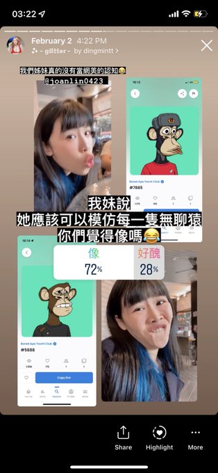 Ahahahahaha My lil sis said that even if she can&rsquo;t afford for a Bored Ape, but she can act like every<a href="/tag/boredapeyachtclub"class="tags"><span>#boredapeyachtclub</span></a><a href="/tag/boredapeyc"class="tags"><span>#boredapeyc</span></a>