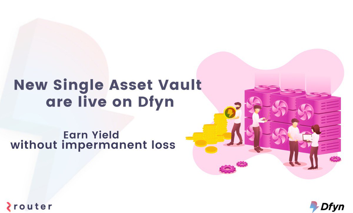 vijaycrypto27's tweet photo. 📢 @_DFyn Announces❗
New Single Asset Vault are live on DFYN 🤩
Now earn yield without impermanent loss 🔥
🔗 https://t.co/0ipUQziWWN
$DFYN
#DfynExchange #DfynFarming #YieldFarming #Staking #CryptoNews https://t.co/NivsgaZbbI