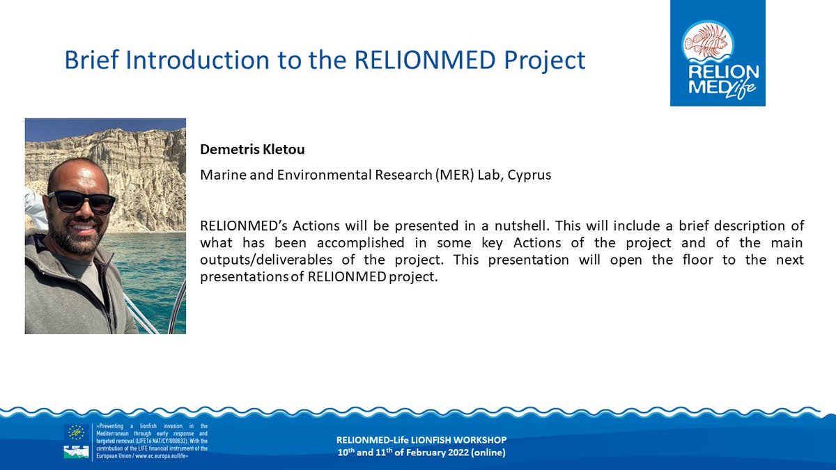 relionmed's tweet photo. The #Workshop starts #tomorrow, 10/2/22! #Register to the event (https://t.co/TGGQ3PX0Ue) to learn about the #lionfish and #RELIONMED! https://t.co/ZEbXTsXmRL