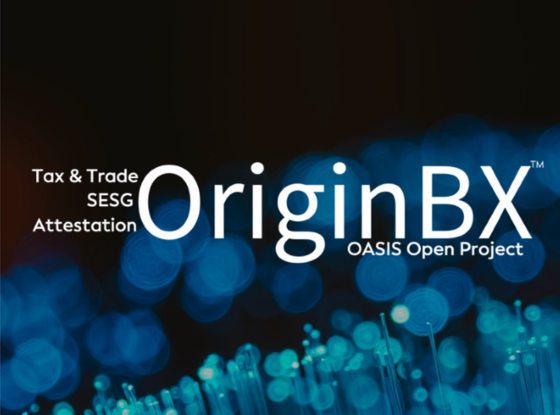 OASISopen's tweet photo. Welcome @PinaryInc, our new #OriginBX Sponsor! We look forward to working with Pinary’s Greta Villagran on this project to define digital standards for global tax and trade compliance.
https://t.co/YulTpqbJWO https://t.co/BVkBc4PsYw