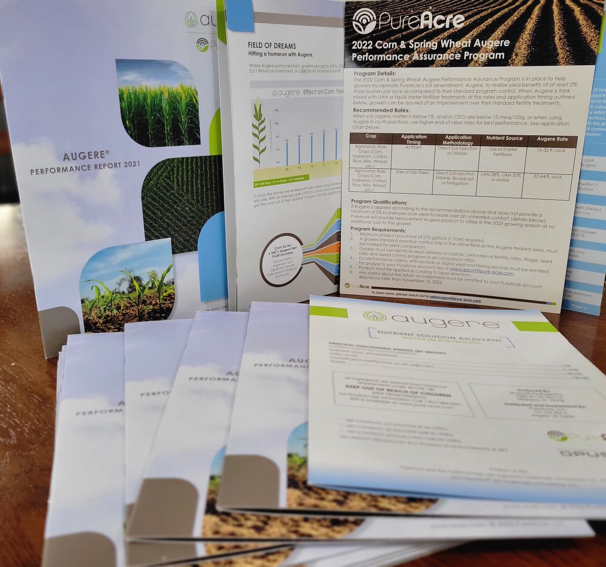 Hot off the press! We'll be packing copies of our 2021 Augere Performance Report and Performance Assurance Program in our bags for the #TPSummit in Nashville. Make plans to swing by Table 16 to pick up your copies next week. 
#fertilizer #agtech #agtwitter
