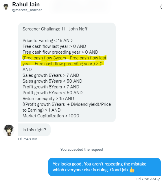 SOLUTION #SCREENER CHALLENGE 11
John Neff Choice !

⚡️Results, Mistake & Learning 🧵

Here is how #sc...