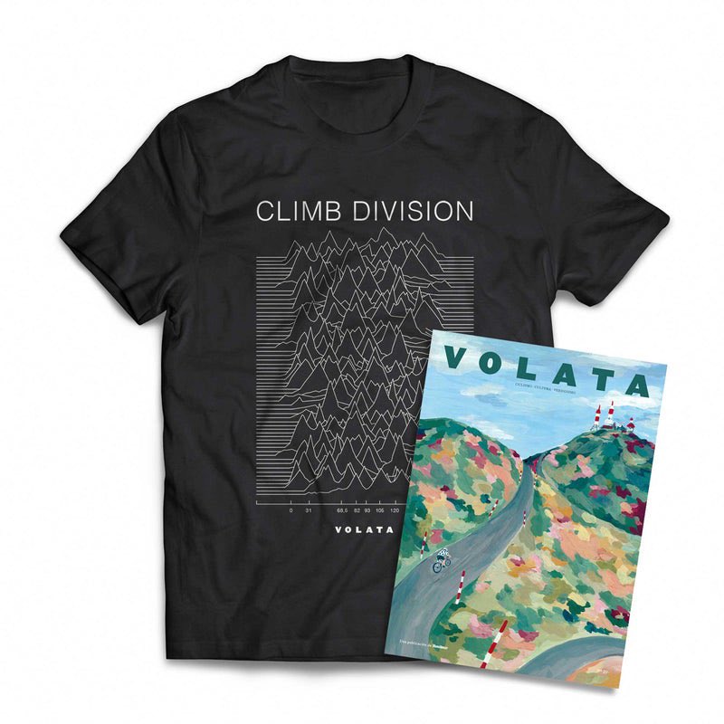 ccvolata's tweet photo. 🏔️ ¿Eres un amante de las #montañas? Hemos unido en un pack nuestra #VOLATA29 y la camiseta Climb Division, inspirada en los perfiles del Tour de Francia (y también en Joy Division, claro).
📗➕👕 a un precio especial!
¡Quedan pocas unidades! ➡️ https://t.co/7ujLJ3KFM9 https://t.co/A7FHs3PqY6