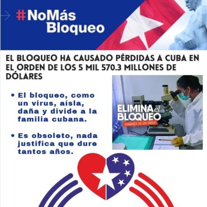 FeuVilla's tweet photo. #EliminaElBloqueo
 Este llamado constante del pueblo y los jóvenes no cesará hasta que la política de los EE. UU no deje de afectar la soberanía de nuestro país.El bloqueo nos afecta en todas las esferas,es hora de terminar con él.
❤️🇨🇺
@ucmvccu @ujc_ucmvc @UJCVC1 @portal_villa https://t.co/oeCItLmu3M