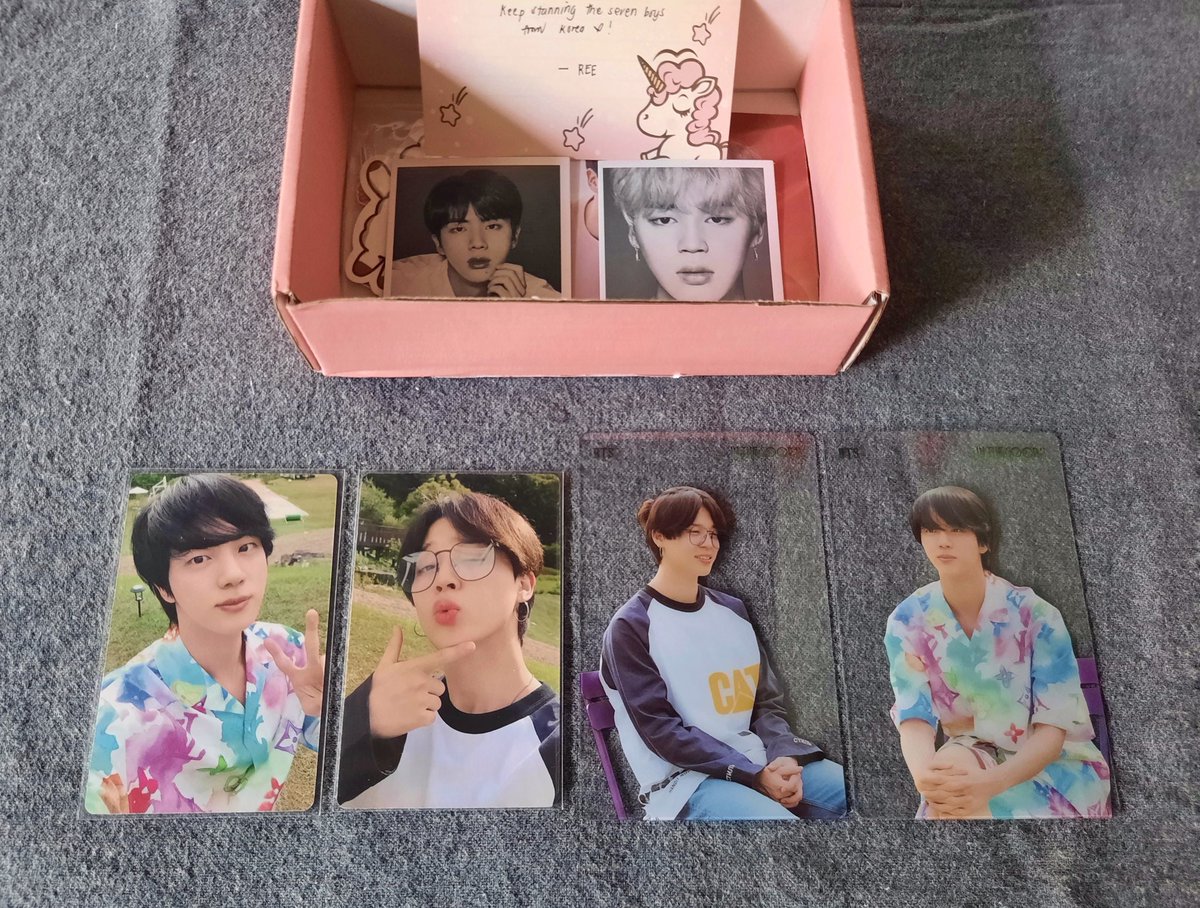 tineluvsmin's tweet photo. π 2022 happy mail #3
Jin and Jimin is home! Thank you so much @hobibikart for letting us adopt your pcs and bringing them home safely. Sunduin mo na dito si Jin, @christinej0y_. π
#reesellsproofs https://t.co/p9TOJeBe8u
