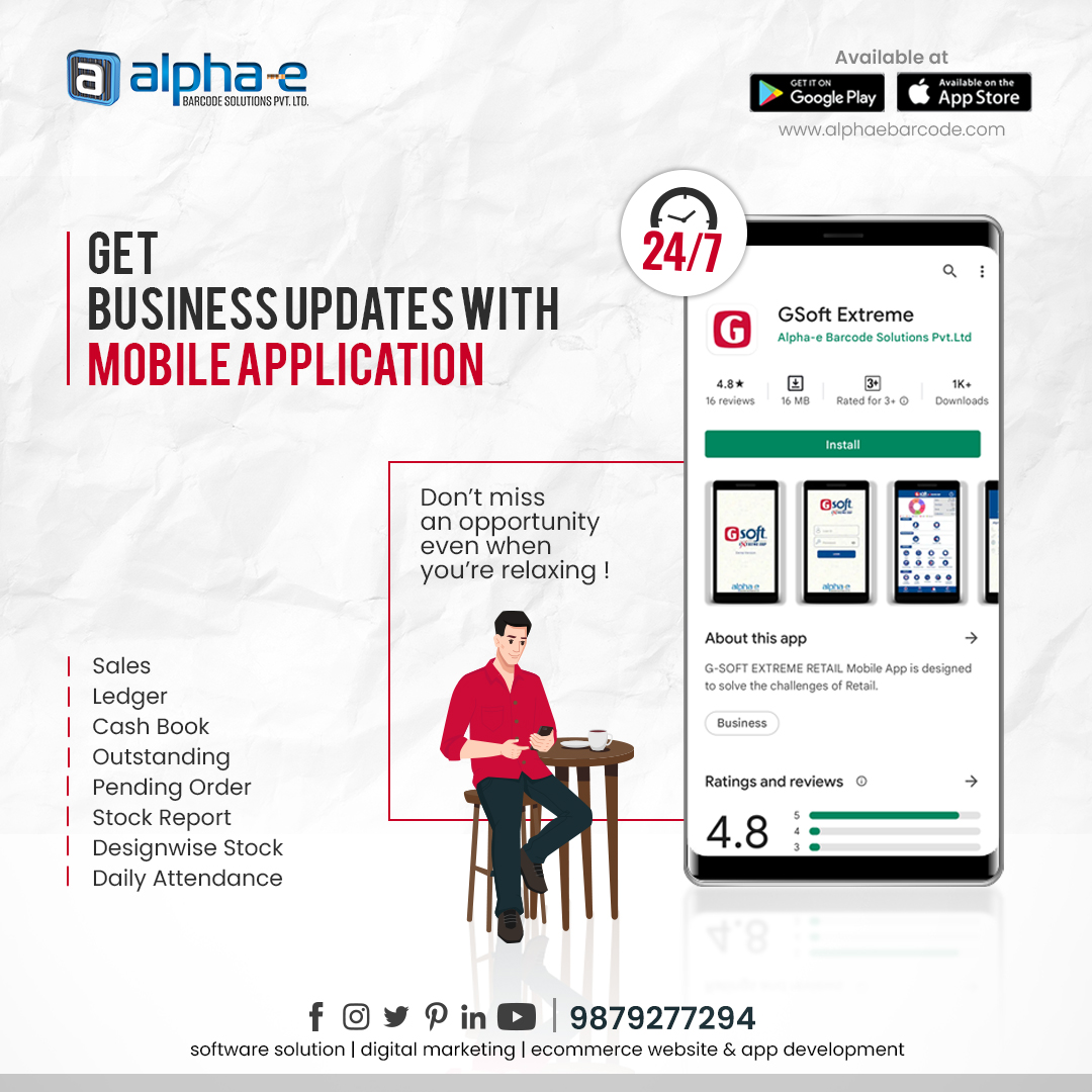 AlphaERPSol's tweet photo. Do you worry about your business when you are relaxing at home? Well, Alpha presents the mobile application for you. Now you can get your business update anytime, anywhere.
Know more - https://t.co/omFwqiNy5w
#erp #alphaebarcode #MobileApp https://t.co/oU2S3pRWOz