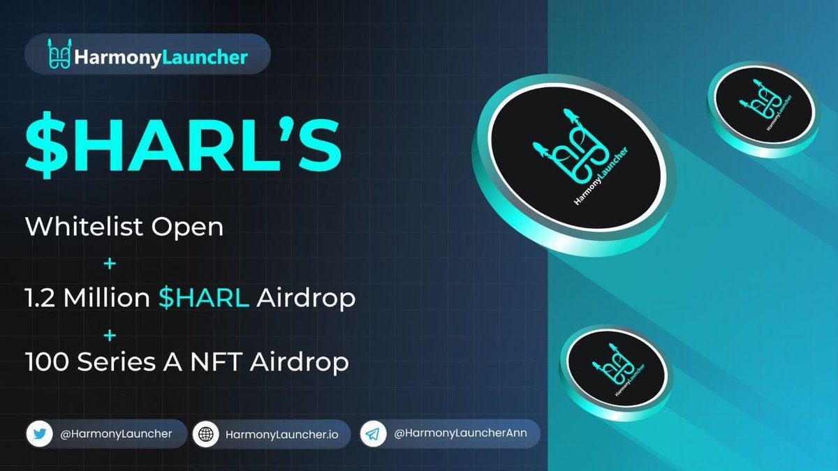 AirdropsGun's tweet photo. 🚀 Airdrop: Harmony Launcher
💰 Value: 1.2 Million $HARL
👥 Referral: Yes
📅 End Date: 14th February, 2022
🏦 Distribution Date:  TBA

🎐 Airdrop Link: https://t.co/NVSvkVJAMw

#AirdropsGun #HARL #Harmony #Airdrop #DYOR #NFA #cryptocurrency https://t.co/MJMBV14V6n
