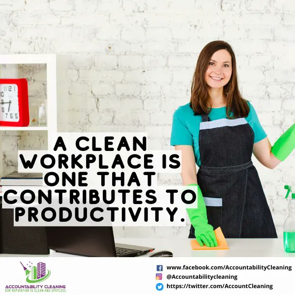 AccountCleaning's tweet photo. A clean workplace is one that contributes to productivity. 😊😊👍👍🙌🙌

 #Accountability #Cleaning #cleaninghacks #cleanofficetips
#cleanmotivation #cleaningtips #cleaninghacks #cleaningservices #cleaningbusiness #cleaningsolutions #officecleaningservice #clean https://t.co/ochuh8OK9a