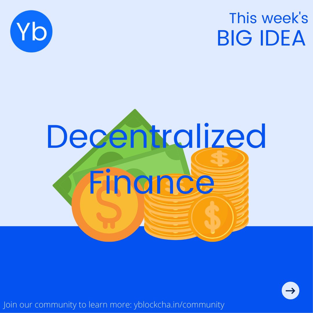 YBlockchainOrg's tweet photo. 💡Great ideas have instigated change, shifted perspectives and advanced the frontiers of science and technology. 
Introducing our "This week's big idea" series with a concept every blockchain enthusiast should know: Decentralised Finance or DeFi. https://t.co/bMOa6ZaTiB