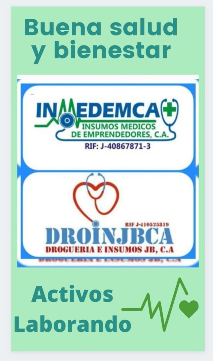 Muy buenos días, soy representante de estas empresas, las cuales ofrecen todo en Droguería y suministros médicos al mayor.. a los mejores precios comunícate con nosotros y solicita nuestras listas de precios actualizadas🩺🧑‍⚕️💊🩺💊💉🩹 04246989950 Keyla Montilla #Maracaibo  #Zulia