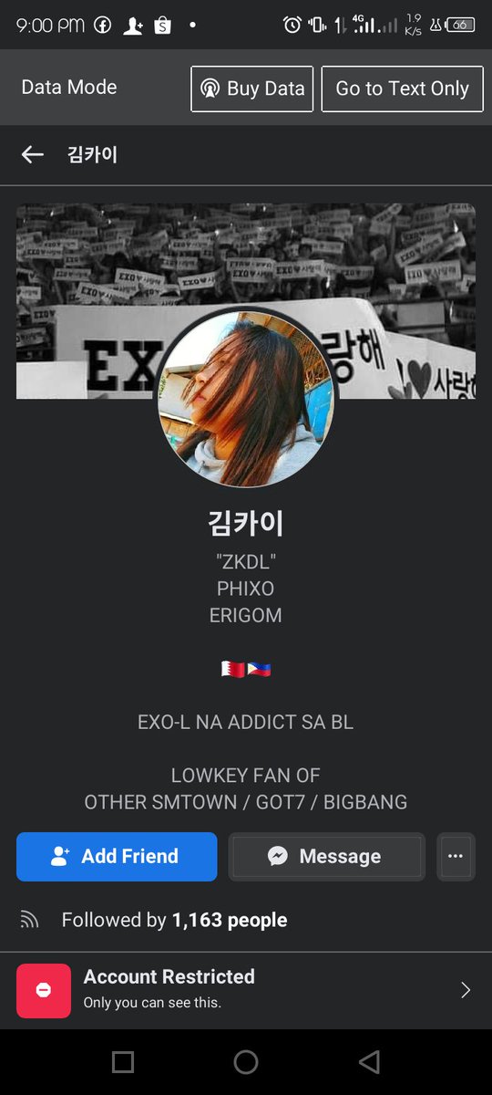 _younddadda96's tweet photo. Label us as a not belong to fandom just because we stan another group. Look at her bio haha lowkey means silent fan not a slight fan. You even label urself as a sm stan lmao te bobo mo nmn #SaveExo https://t.co/0ClreemuTG