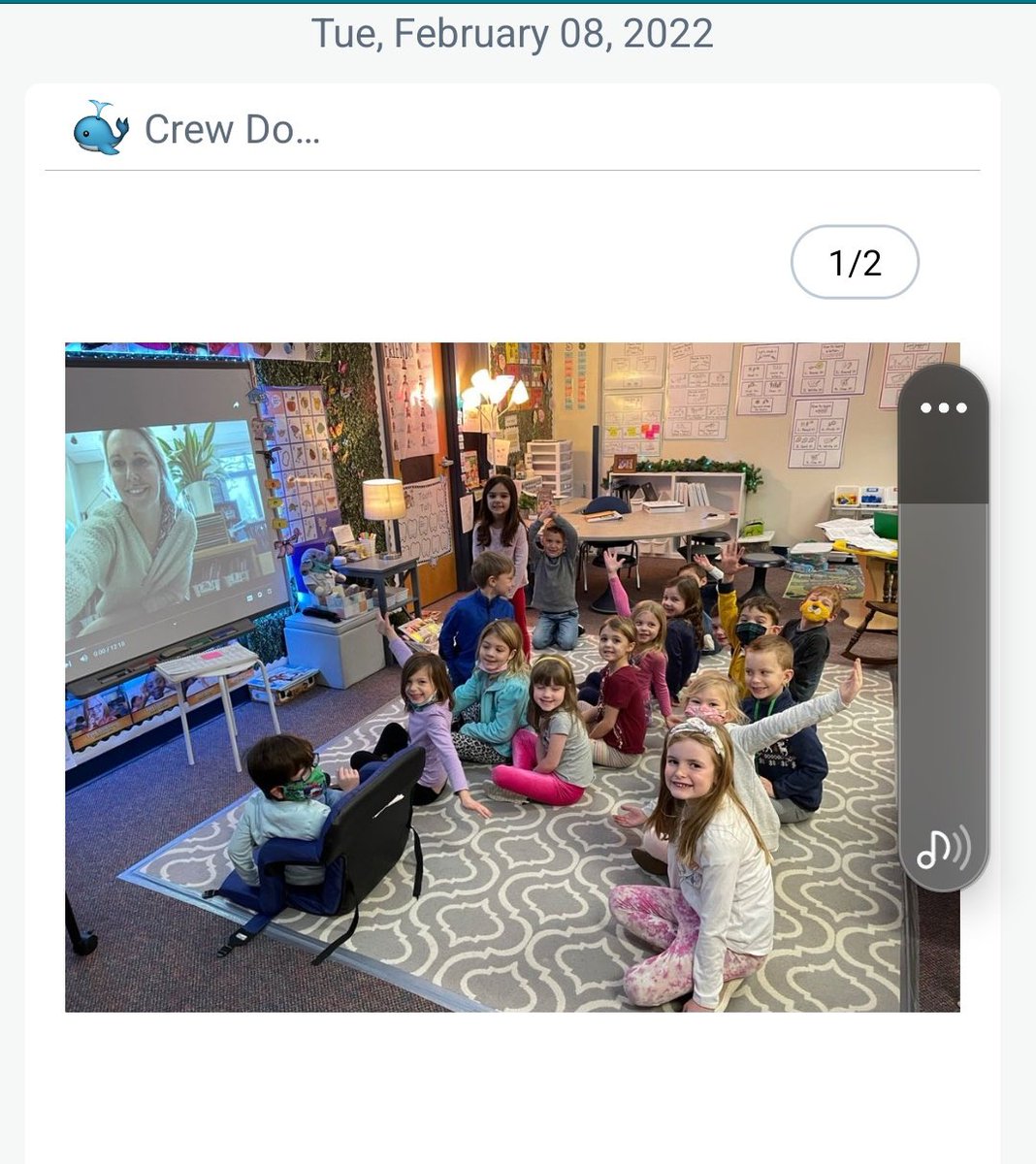 Read to a different kindergarten class this time… got a chance to read to my nephew Crew’s class at neighboring <a href="/BrookEl_SDE/">Brookfield Elem</a>. 🖍📚#thecrayonbook #kindergarteneroftheweek