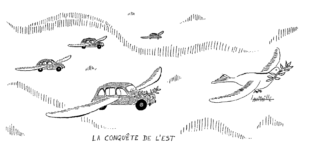 HFroide's tweet photo. Guerre froide, détente et relations économiques Est-Ouest vues par un dessin dans une revue d'ingénieurs français en 1973 (revue PCM - association professionnelle des ingénieurs des Ponts et Chaussées et Mines, septembre 1973, p. 29) https://t.co/0mTDmw9hj8
