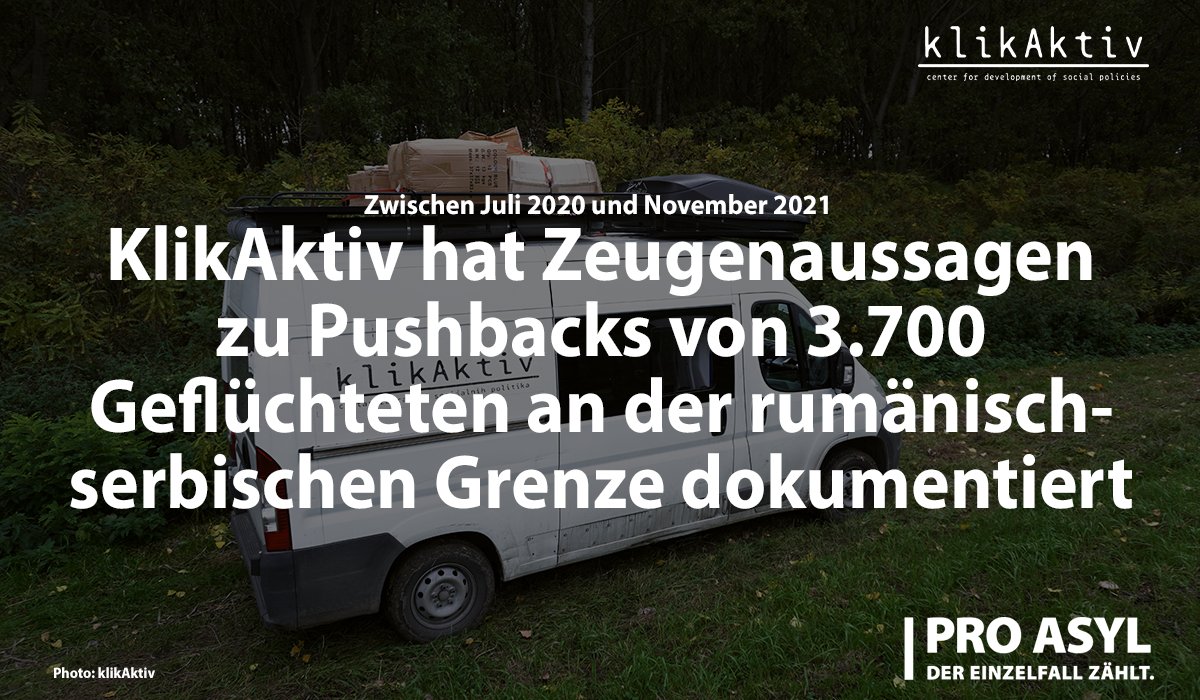 balkanbruecke's tweet photo. @klikaktivCRSP und @proasyl veröffentlichen heute einen Bericht zu Entwicklungen entlang der serbisch/rumänischen Grenze. Er dokumentiert eine Zunahme von #Pushbacks und Polizeigewalt entlang der Grenze seit Herbst 2020. #EndPushbacksnow
Mehr hier: https://t.co/WpC6WXipeF https://t.co/UTUVlREUJd