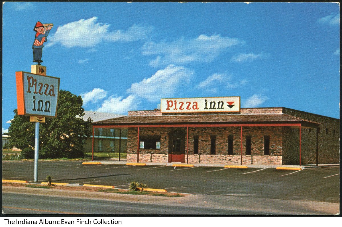INarchivist's tweet image. It's #NationalPizzaDay! Check out this vintage postcard depicting Pizza Inn, which was formerly located at 61st &amp;amp; Allisonville in Indy. We'd love to see your photos of local pizza places or folks enjoying a slice! 🍕 Photo Credit: @IndianaAlbum ia-0021-0053