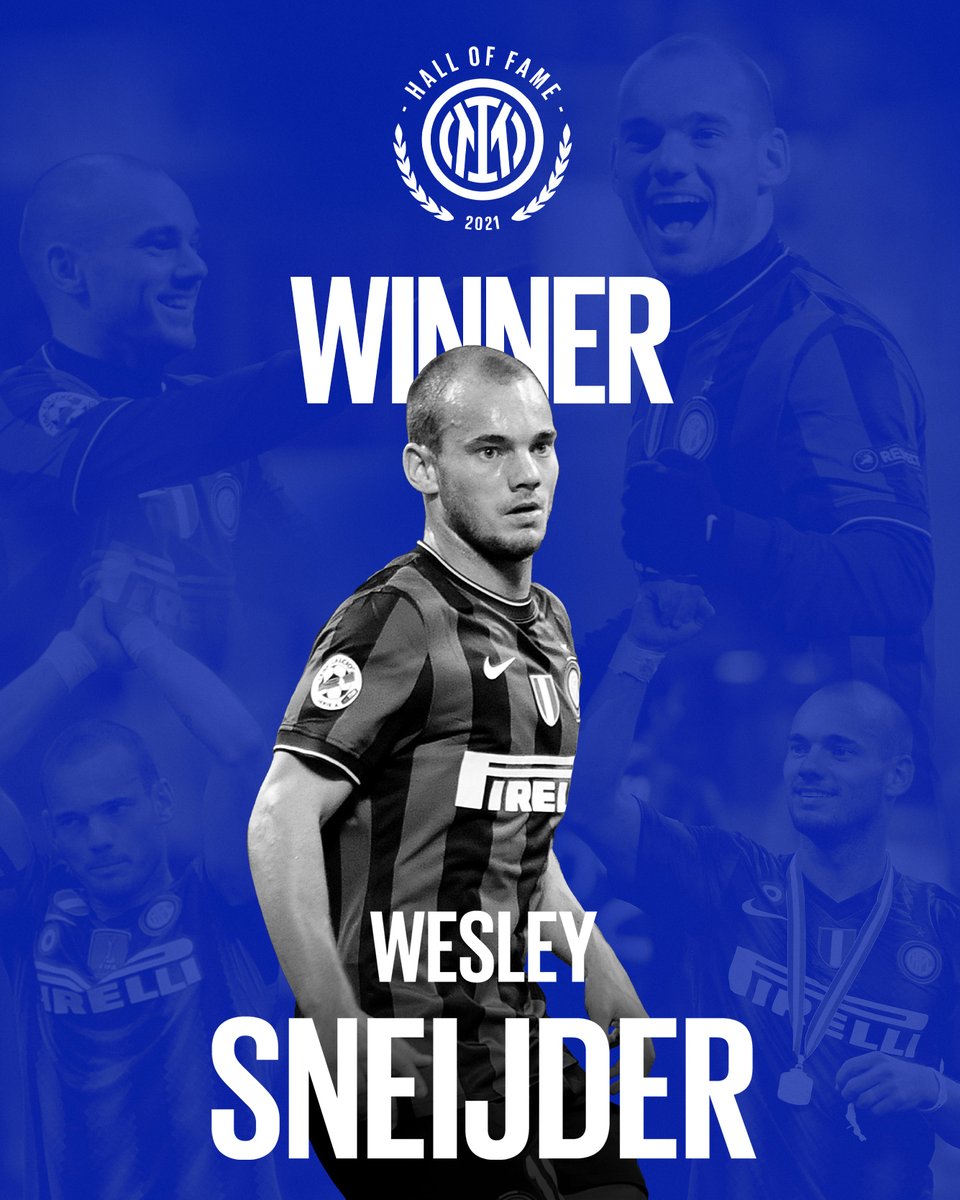 🏅 | HALL OF FAME 

Ha lasciato il segno nella storia ⚫️🔵 e voi lo avete eletto come nuovo Hall of Famer, con:

👕 116 partite
⚽️ 22 gol 
🏆 6 trofei conquistati 

<a href="/sneijder101010/">Wesley Sneijder</a> entra nella nostra #HOF 👉 bit.ly/3HQuspS