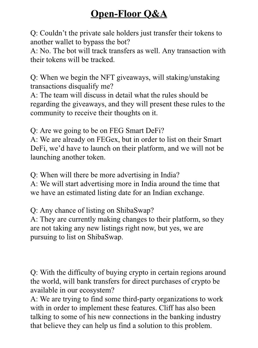 #SHIBNOBI AMA RECAP AKA "CLIFF'S NOTES" 08 FEB 2022‼️🥷
#Shinja #ShinjaSeason $Shinja #ShinjaIsTheNext1000X #DeFi
