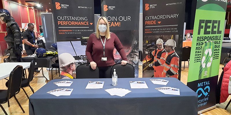 BritishSteelUK's tweet photo. We're ready! If you're looking for a new #career in #steel, come and have a chat to find out more about the roles available, incl #engineering, #manufacturing & #procurement! We're at the #JobsExpo, #TheBathsHall, #Scunthorpe 2.30-6pm today #BuildingStrongerFutures #JoinOurTeam https://t.co/xLw4A8DUmu