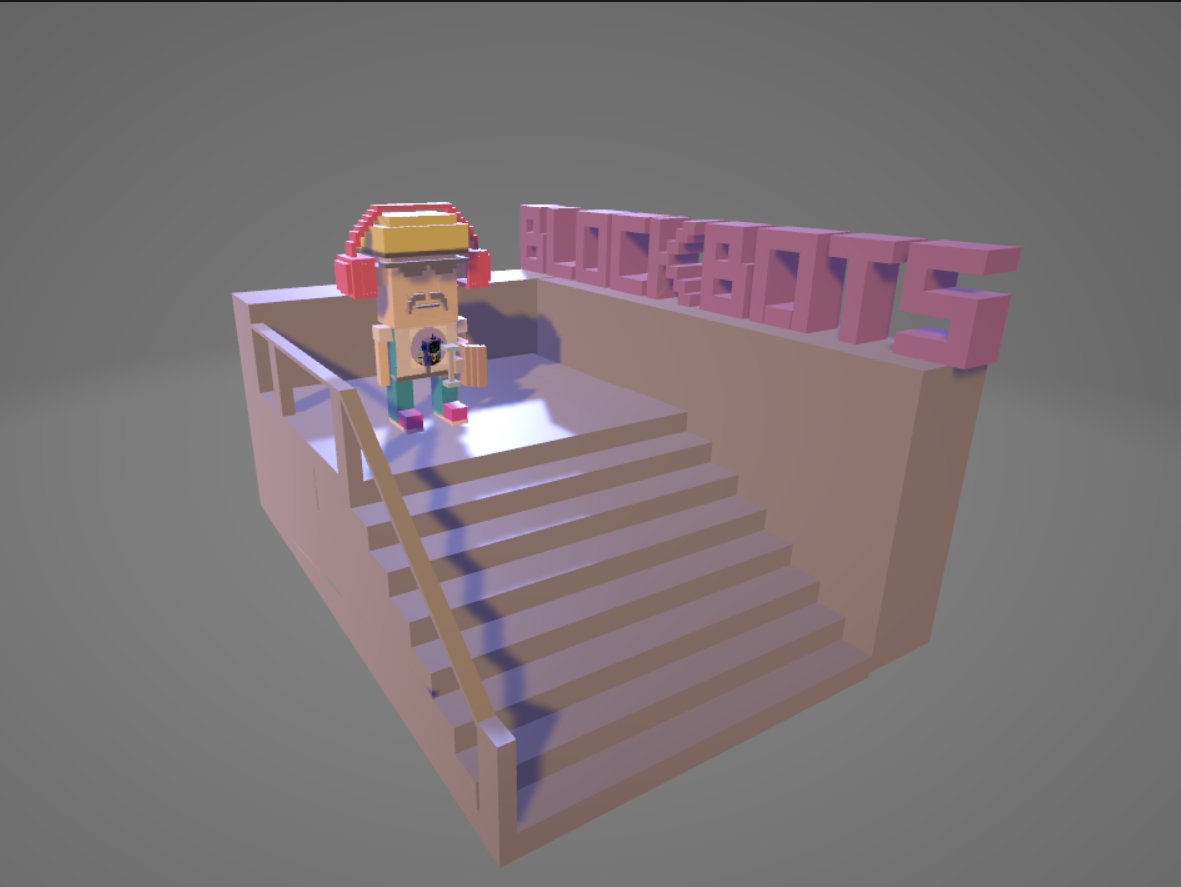 CarrotAldehyde's tweet photo. Here's my revised entry, thank you for the recommendations. I added some details to the 3D art. 

@BlockbotsNFT 
#BotFam https://t.co/sRGdfWCEsJ