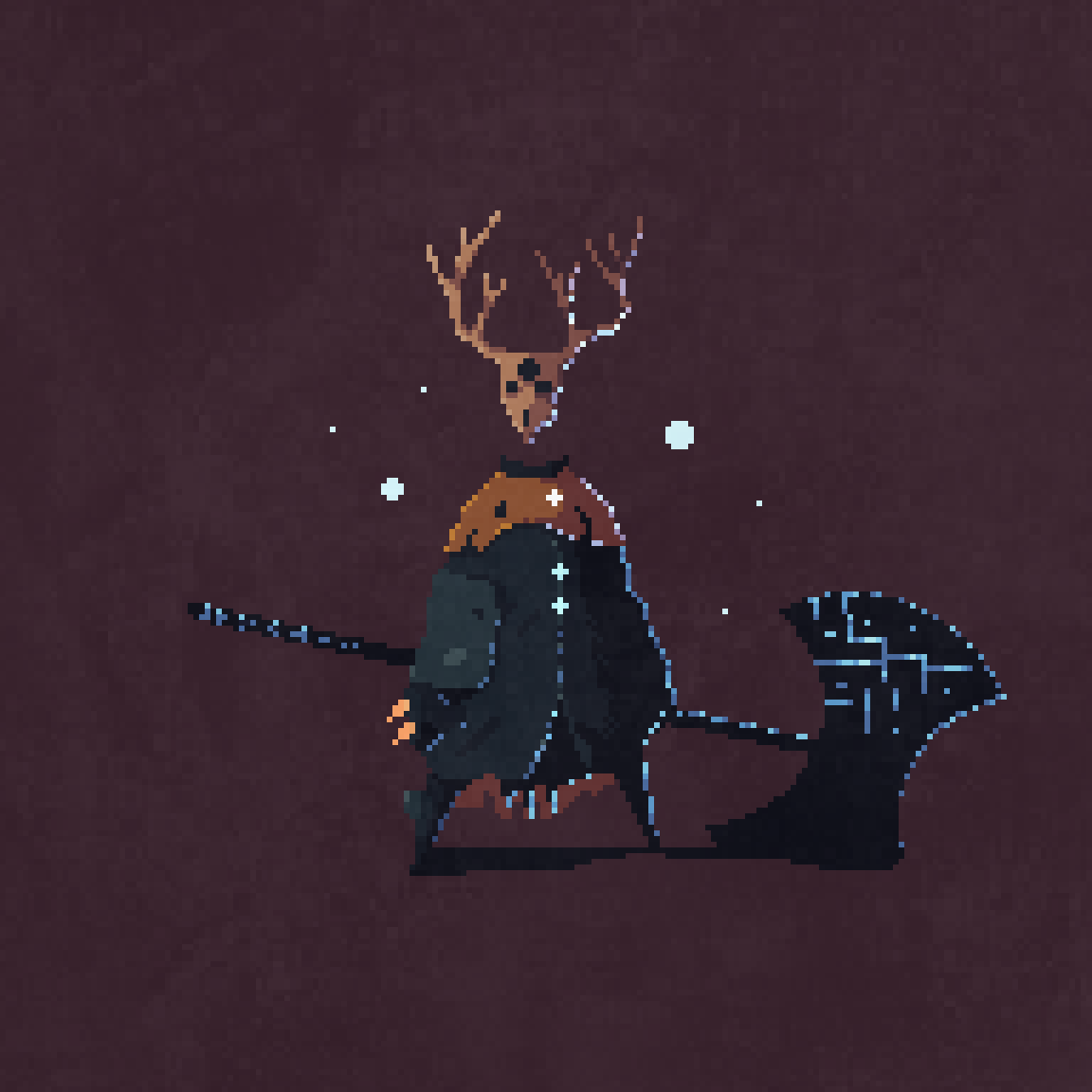 penusbmic's tweet photo. Frost Guardian Concept #pixelart #darkfantasy https://t.co/q2DyDZqZil