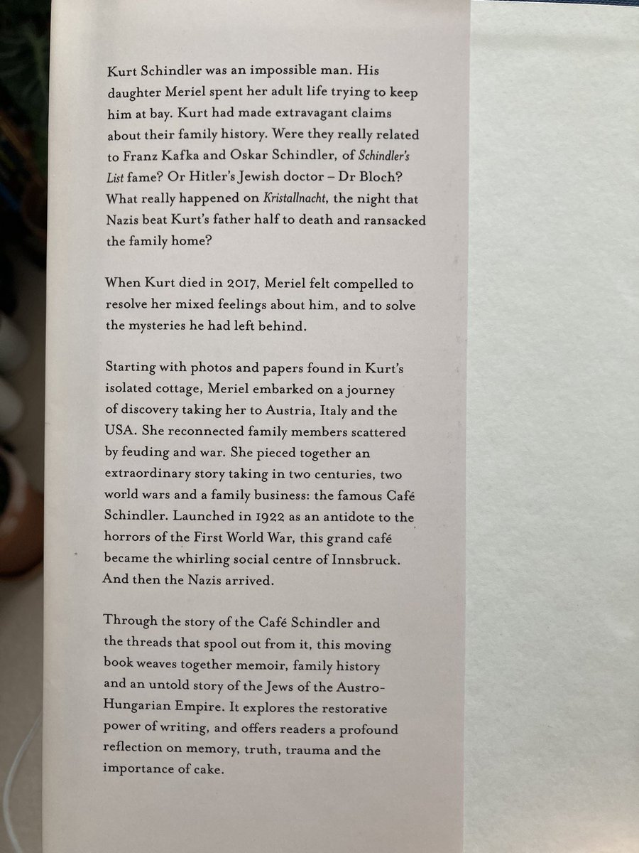 Come watch me interview <a href="/merielschindler/">Meriel Schindler</a>, author of the terrific Lost Cafe Schindler at Jewish Book Week! February 27, 5.30pm, <a href="/KingsPlace/">Kings Place</a> — and it’s free jewishbookweek.com/event/the-lost…