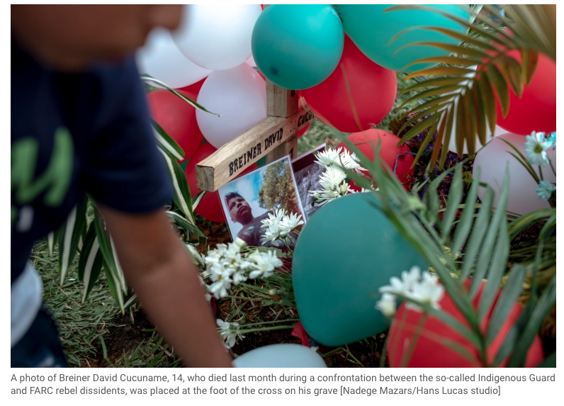 [Publi] En partenariat avec le @Pulitzercenter, reportage sur les attaques auxquelles les militants indigènes font face en Colombie. Pour @AJEnglish, photos @nadege_mazars avec @sj.grattan à l'écrit. #HansLucas