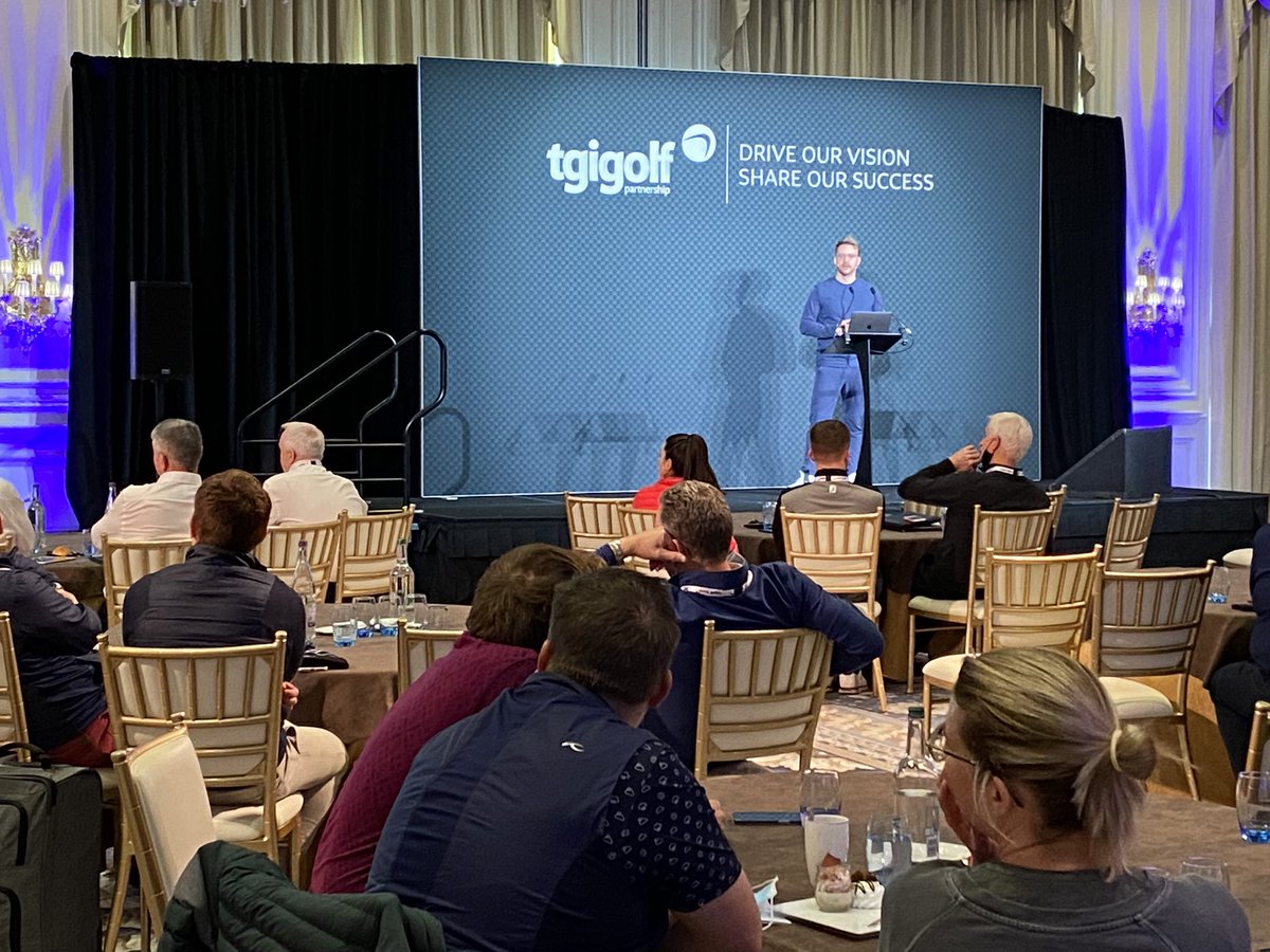 TGI_RickyGray's tweet photo. Kicking off this afternoon it’s @thechedderman from @adidasGolf 

///

#tgigolf #tgibusconf https://t.co/Ii1Fccj2YM