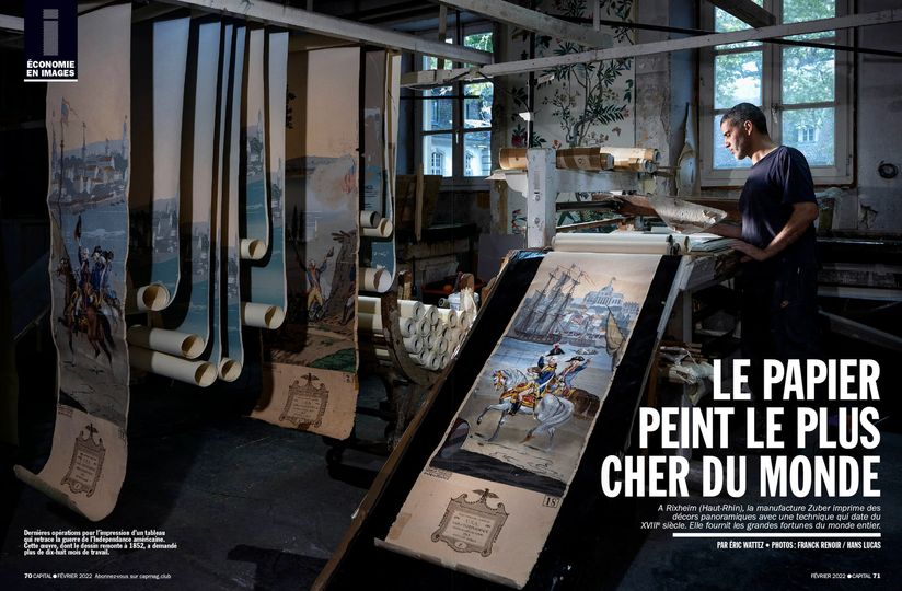 [PUBLI] Print reportage sur la Manufacture Zuber sur 8 pages dans le Magazine Capital. © Franck Renoir #manufacturezuber #magazinecapital