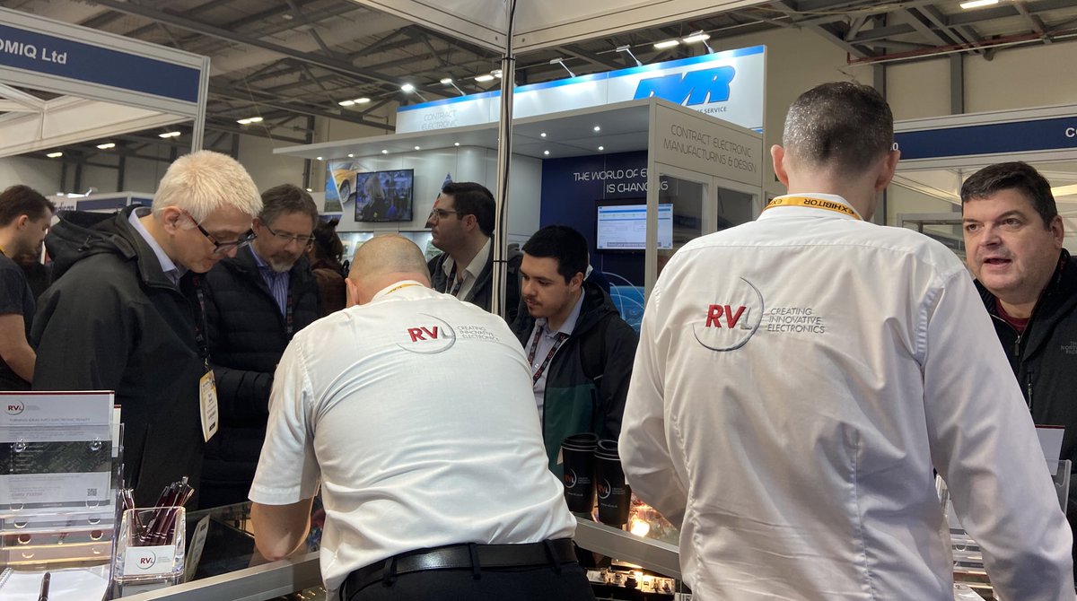 RVLKent's tweet photo. Day 2 of Southern Manufacturing &amp; Electronics 2022 in Farnborough, &amp; we are busy talking to potential clients about their electronics projects &amp; ideas.💡💡 #electronics Stand G100 #ManufacturingUK @Industry_co_uk https://t.co/1sPNm2XiaM