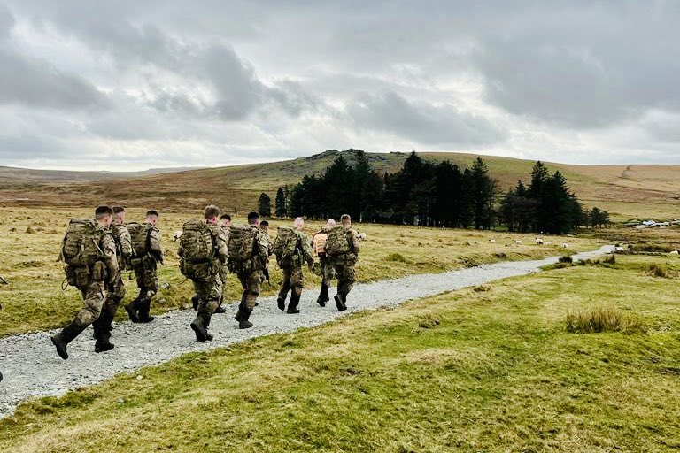 CommandoTRG's tweet photo. 313 Troop syndicate one on their 30 miler going past the iconic Scout hut. @RoyalMarines #Commandos #30miler #Royalmarines #Commandotest #Dartmoor #Scouthut https://t.co/LalVel2L9u