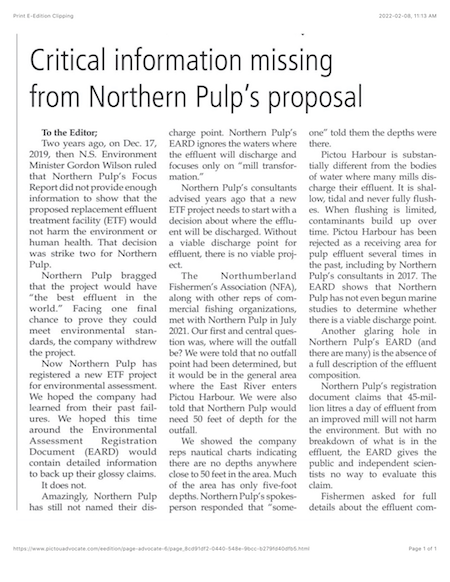 "Northern Pulp needs to remember that the test they must pass is not whether their new proposal will be less harmful than the old mill. The test is whether the project will be harmful to the environment and people's health." #northernpulp #nspoli <a href="/TimothyHalman/">Timothy Halman</a> <a href="/karla_macf_pc/">Karla MacFarlane</a>