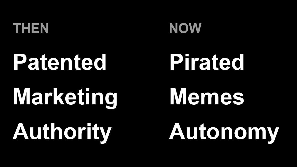 THEN / NOW 

#NFT #WEB3 #CRYPTO 
#PUNKS > #PHUNKS > #PIRATES