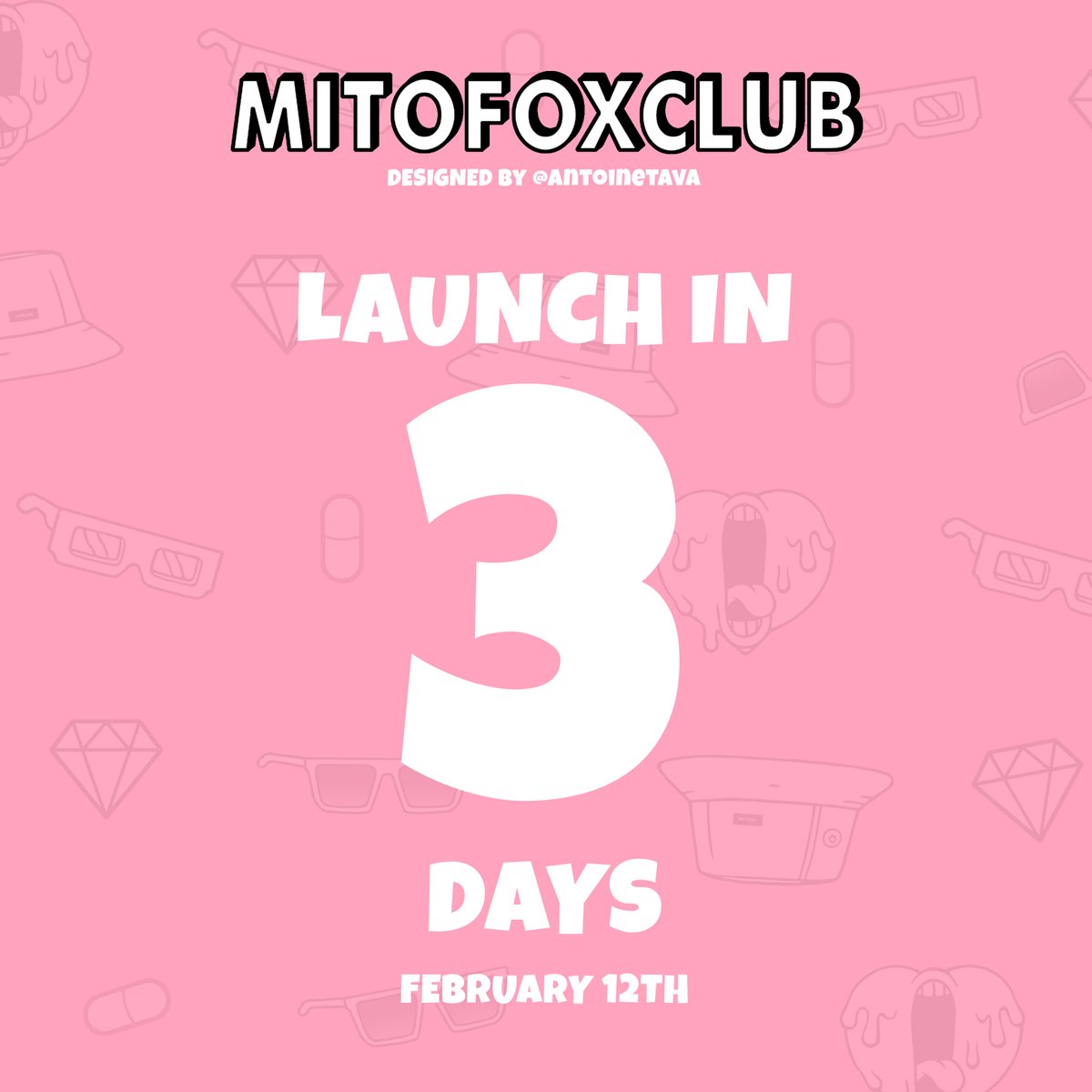 T-MINUS 3️⃣DAYS UNTIL TAKEOFF 🚀✨🦊
<a href="/AntoineTava/">Antoine Tava</a> 

Discord.gg/mitofoxclub

#cryptoart #ethereum #crypto #nft #nftart #nfts #nftcommunity #nftcollector #nftcollection #nftartist
#nftcollectors #cryptoartist #digitalart #art
#popart
