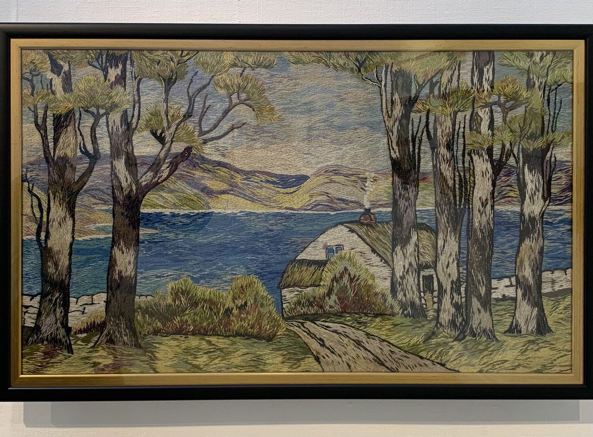 Helen Lillie was Robert Lillie's sister, she produced beautiful tapestries. You can see this one currently on display at the #LillieArtGallery

#robertlillie #helenlillie #gallery #tapestry #sewing #museums #galleries #workoftheweek #collections