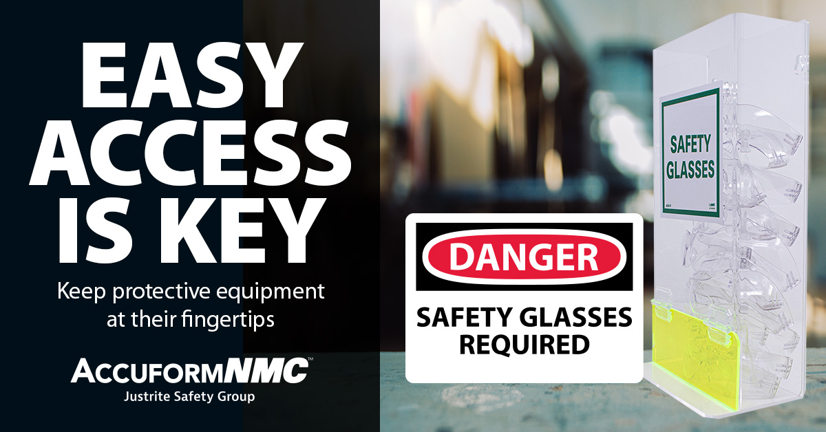 Although #PPE is vital for the protection of others, it’s generally the last line of defense.

Make sure employees have easy access to frequently used PPE.

Let AccuformNMC help you keep your customers safe!

Visit accuformnmc.com today

#safetysigns #AccuformNMC