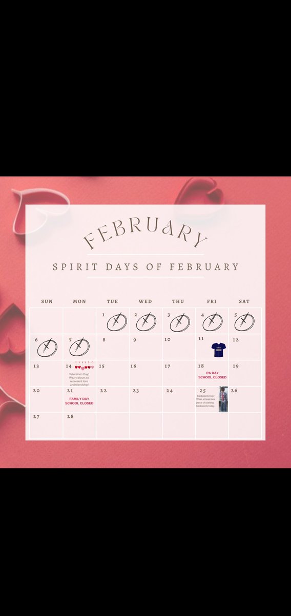 Check out Elmlea's spirit days for the month of February!