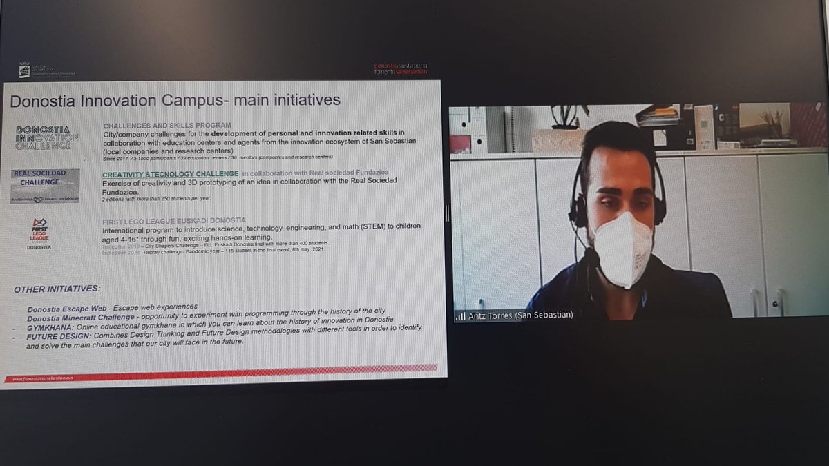 Today we presented our #DonostiaInnovationChallenge program in the framework of the <a href="/UrbanM_Interreg/">UrbanM</a> project.

<a href="/interregeurope/">Interreg Europe</a>  
#talent #innovation #skills #education