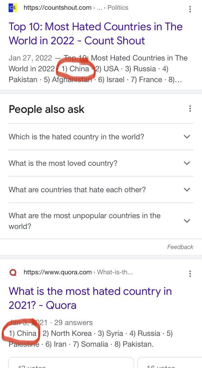 luveveve's tweet photo. @jisoo32620941 @JJANGKKE12 Lies again 😂 The world hates China. Just google it. Oh you cant use google where the rest of the world uses. Keep being delusional. All Chinese are so delusional 😂 https://t.co/gfSJ2T8Pcj