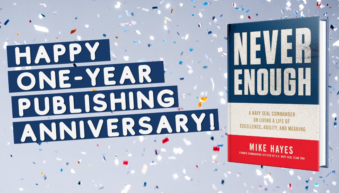 CeladonBooks's tweet photo. Happy one-year publishing anniversary to NEVER ENOUGH by @thisismikehayes! ๐ ๐ https://t.co/YdmvpnXe8u
