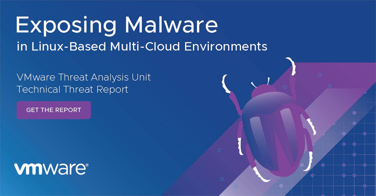 New research published today from the <a href="/VMware/">VMware</a> Threat Analysis Unit (TAU) exposes how cybercriminals are using malware to target Linux-based operating systems with ransomware, cryptojacking attacks, and RATs. Learn more in our new threat report: bit.ly/3Gzm8JR