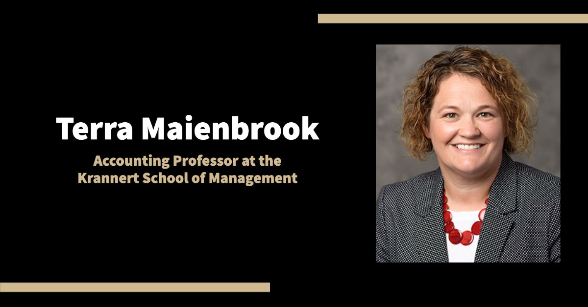 brockwilsonctr's tweet photo. BWC’s #WOW is Terra Maienbrook! She is a CPA and Lecturer of Accounting at Krannert. She truly enjoys introducing students to accounting and sharing her professional experience in the introductory accounting course, MGMT 200.
#BWCenter #WomenLeaders #Krannert @PurdueKrannert https://t.co/2SHokAC8f8