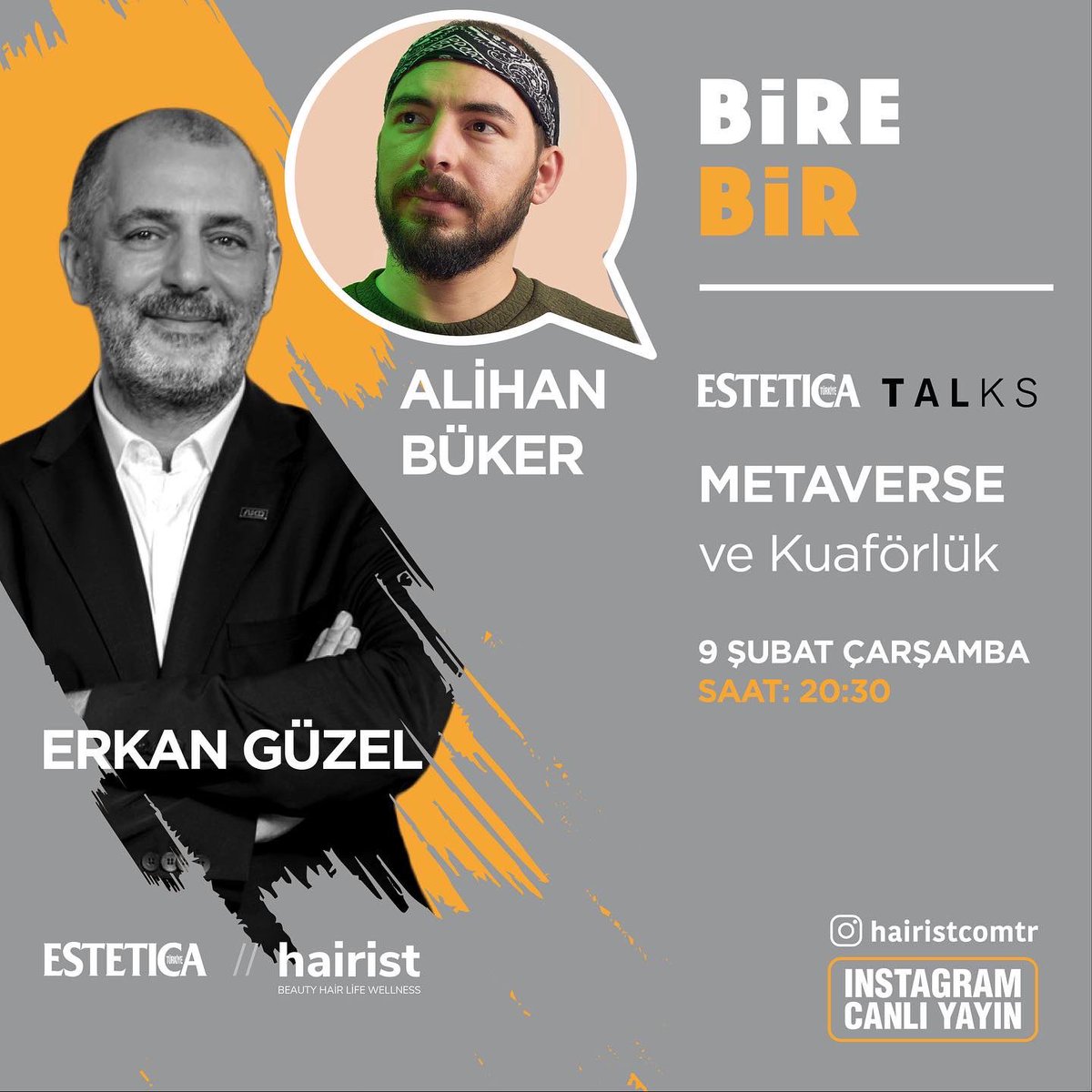 Bu akşam 20:30’da METAVERSE ve Kuaförlük @instagram/hairistcomtr