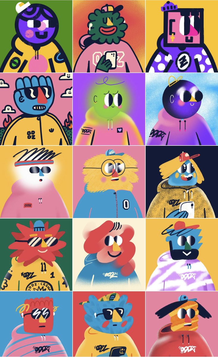 ODDZCREWZ's tweet photo. Wow! 15 ODDZ ready to go.
Whats your favourite? From top left:
🫐🎶🍄💧🐸🐧☁️🥸👾🦁🌪🐻🕸❄️🔥 https://t.co/qjKuyesXUO