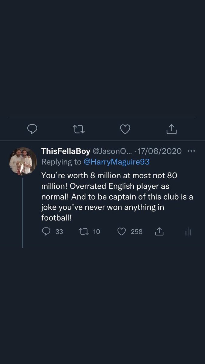 JasonODonovan's tweet photo. @HarryMaguire93  called it years ago! Goodluck at your next club ya fraud https://t.co/5GjibnDkbP