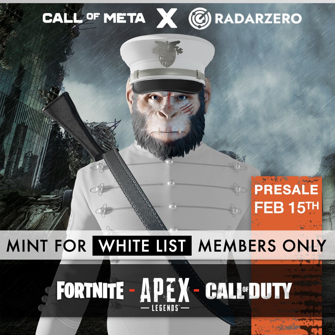 🚨 PRESALE - FEB 15 🚨

The  Call of Meta pre-sale is almost here. 
Last steps before you can start playing !👾
Are you ready for the Blasters Mint ?

Feel the FOMO? Don’t worry, Our WL is open: 
Join discord.gg/Callofmeta