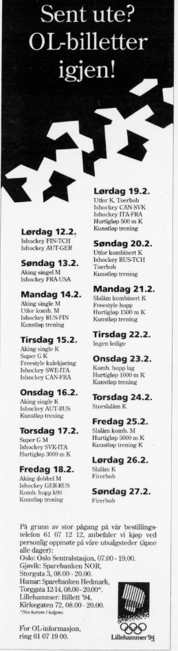 RetroSportNorge's tweet photo. Sent ute? Fortsatt billetter igjen til noen av øvelsene på @Lillehammer1994 et par dager før åpningen. Bob- og ake-entusiastene kan velge og vrake. Hvilken dag har du billetter? https://t.co/wK1avLIT6c