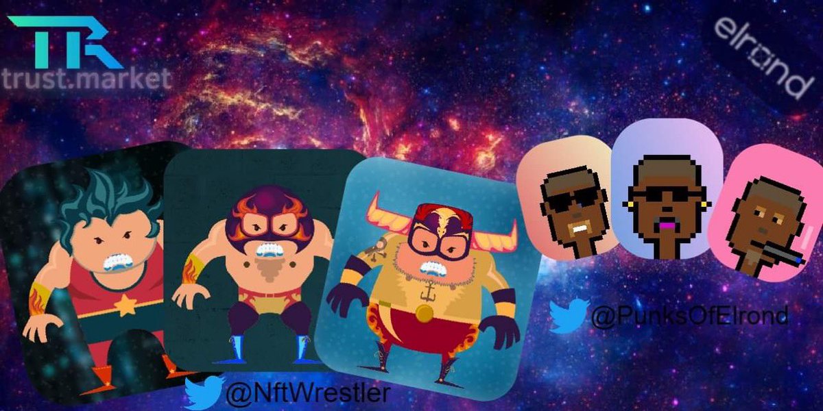 PunksOfElrond's tweet photo. One amazing project wants to do a #NFTGiveaway for this community 🎁🏆
5 #FreeNFTs and 2 #Elrond

Join below👇👇

Follow @NftWrestler 
Like &amp; Retweet
Tag 3 friends

#NFT #EGLD #NFTs #EGLD  #ElrondCommunity #NFTProject #NFTCommunity #NFTGiveaway #NFTdrop #nftfree #Elrondairdrop https://t.co/9RMOEkAuB1