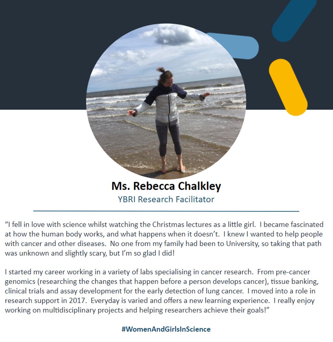 Friday 11 Feb 22 is #WomeninScienceDay celebrating the essential roles that women play in science & technology.

We asked our @YBRI_UoY #ResearchFacilitator Rebecca Chalkley what inspired her to choose a career in #science #researchfacilitation.