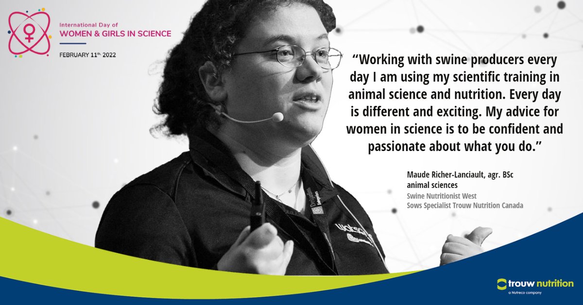 TrouwNutr_CA's tweet photo. This coming February 11th, will be celebrated as International Day of Women and Girls in Science, Trouw Nutrition is committed to empowering our female colleagues throughout the year. https://t.co/Aw72UO9KqY