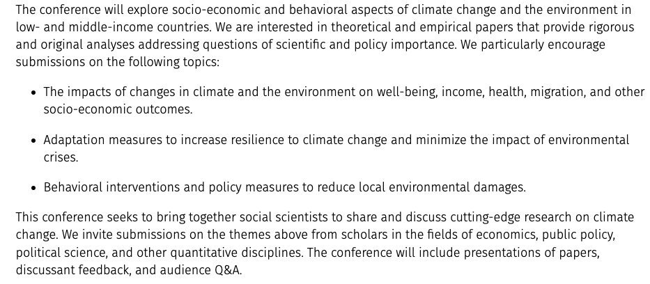 🚨 CALL FOR FOR PAPERS 🚨 PDRI is inviting submissions for a Conference on Climate Change & the Environment on May 12th, 2022. Learn more and submit your papers by March 15th at the link below! pdri.upenn.edu/announcement/c…